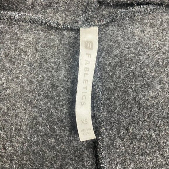 Fabletics Heathered Charcoal Grey Yukon Hooded Sweatshirt Tunic Dress Pockets XS - Picture 9 of 12